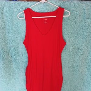 47 inch long from top back neck to the very bottom, sleeveless dress